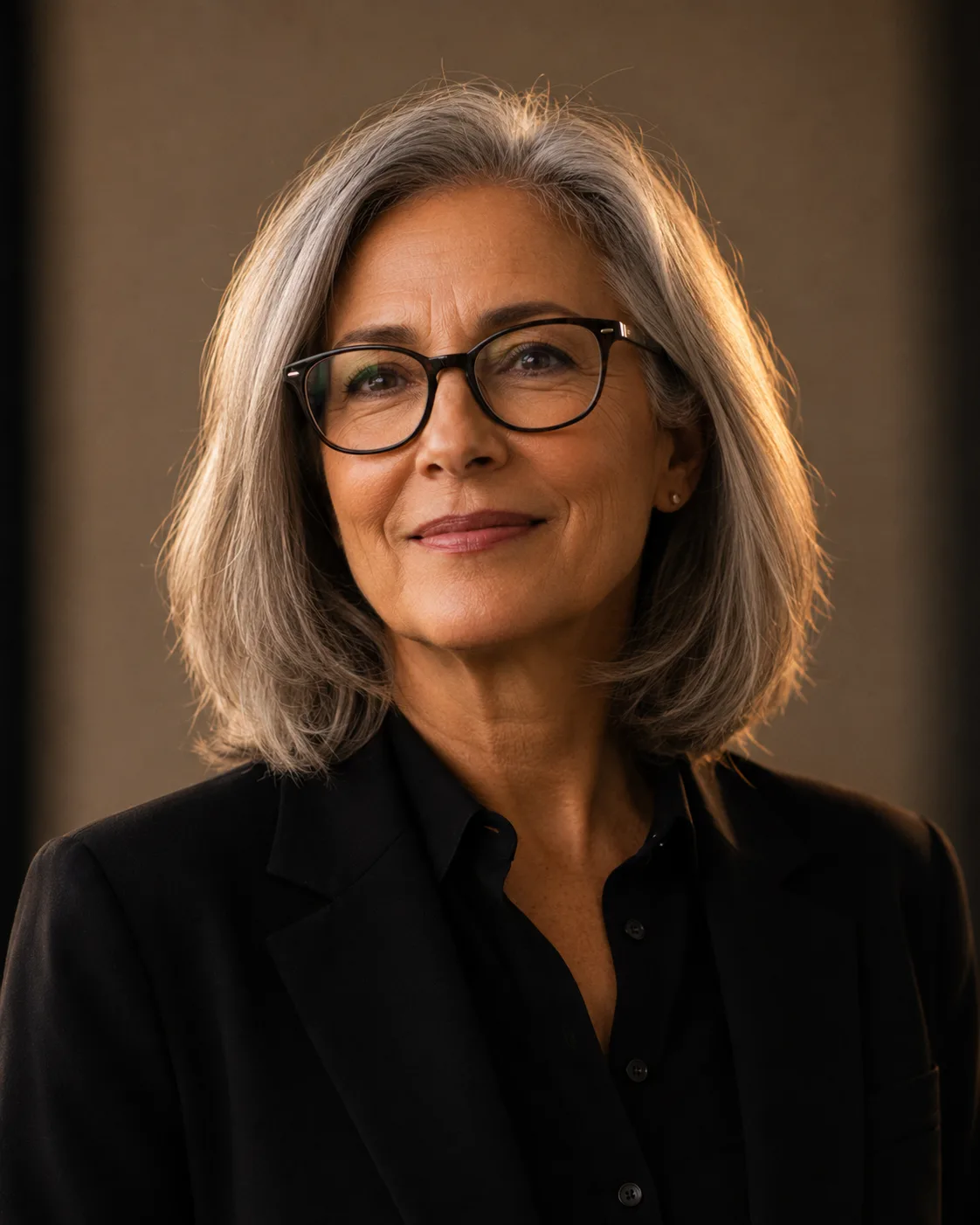 Professionnelle expérimentée aux cheveux gris